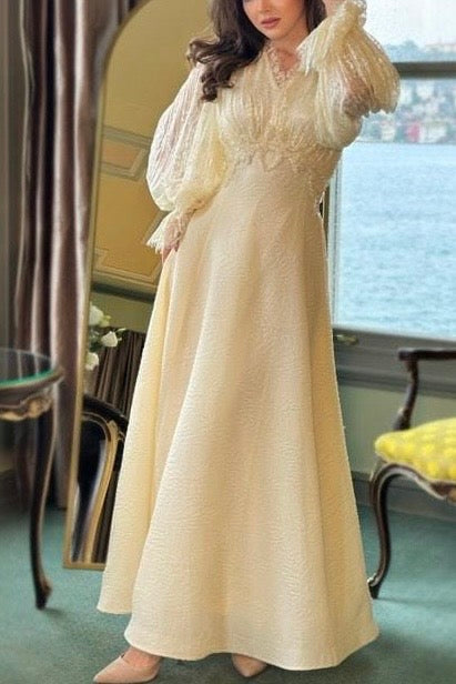 Classic Lace-Trimmed Gown