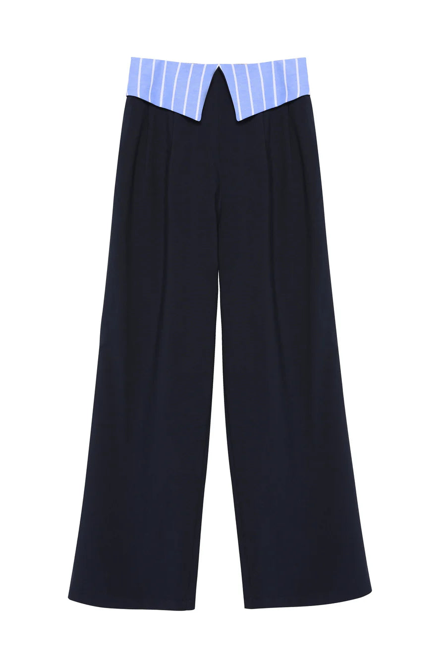 Waist Detailed Wide Leg Trousers