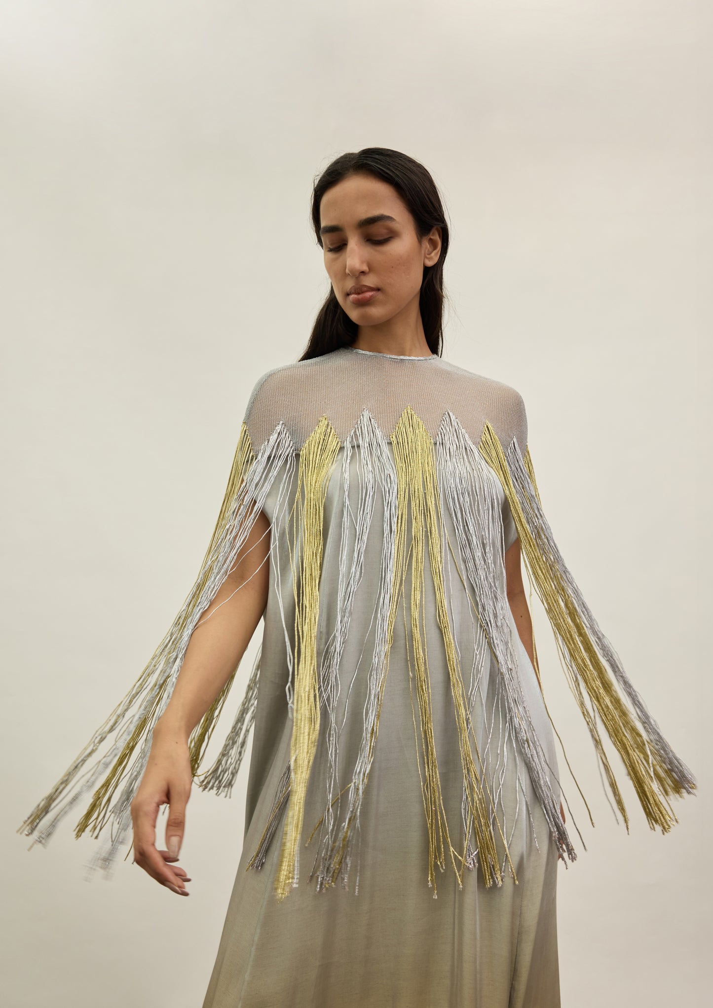 Gold & Silver Metallic Kaftan