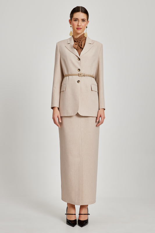 Sophisticated Beige Business Ensemble