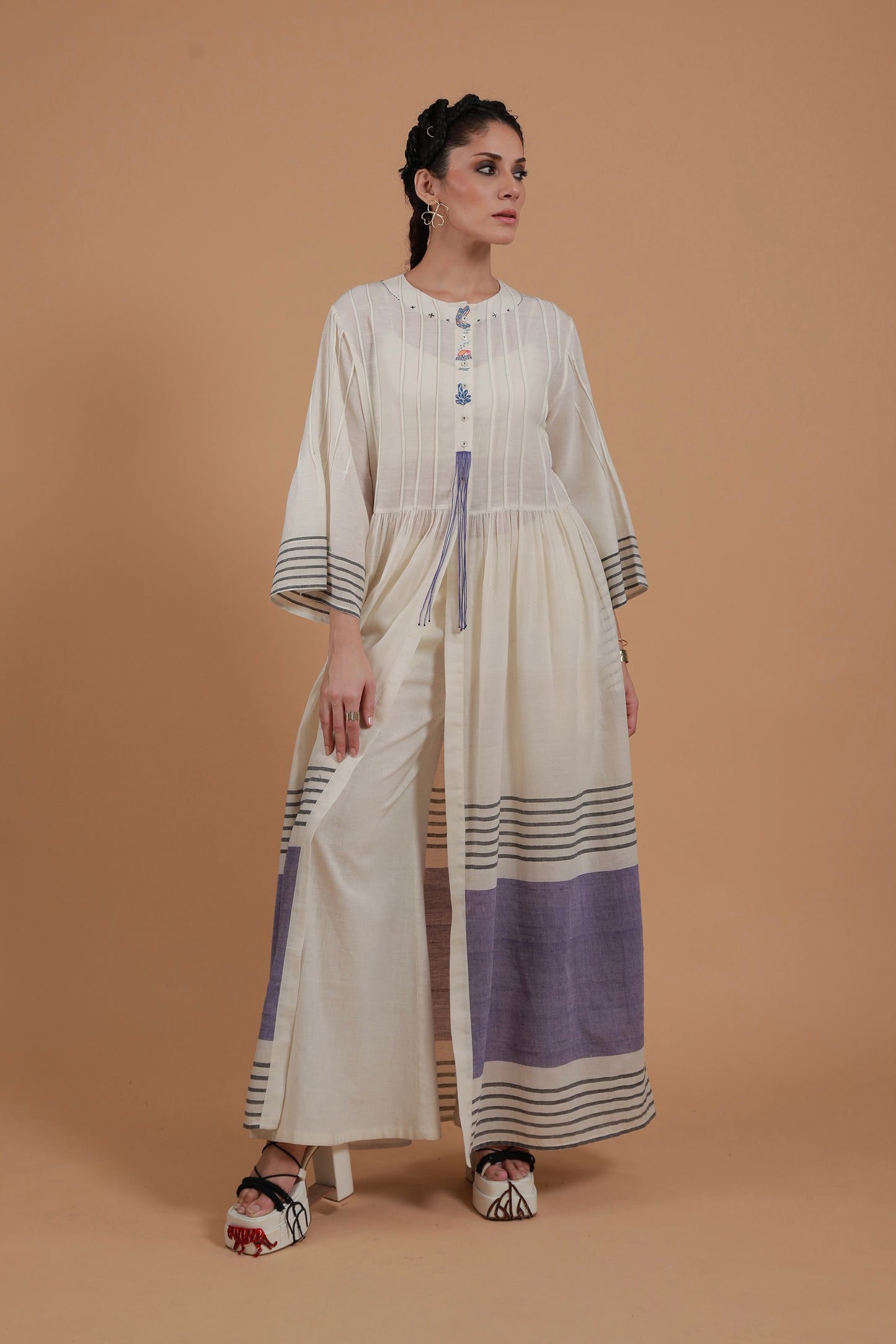 Striped Kaftan Ensemble