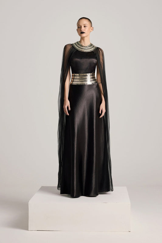 The Concentric Metallic Fall Dress