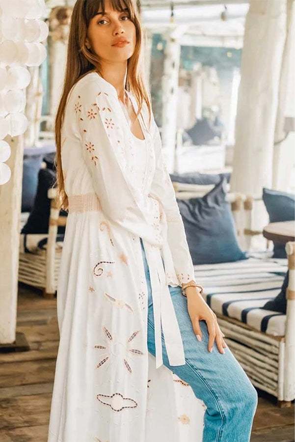 ANGELINA KIMONO DUSTER (WHITE)