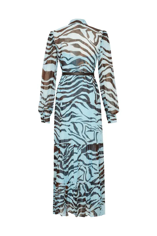 Bold Zebra Print Maxi Dress