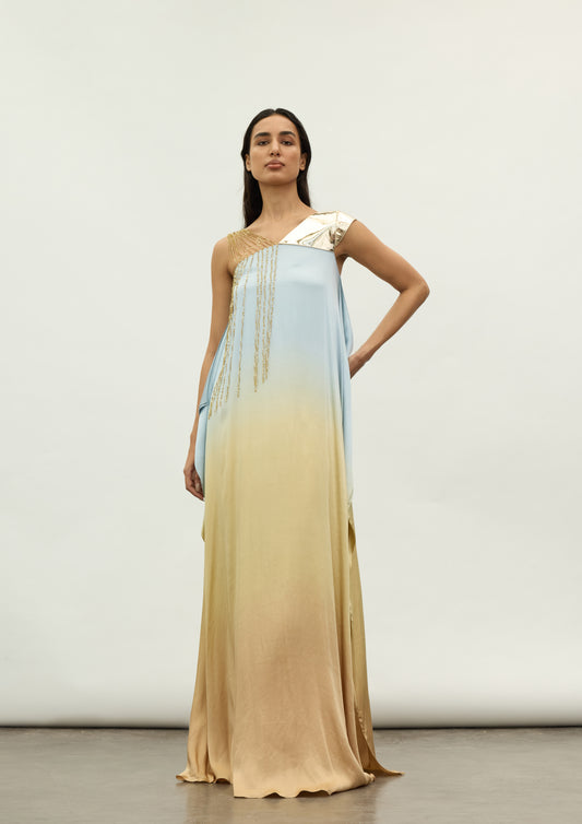 Sequins & Metallic Asymmetric Dress