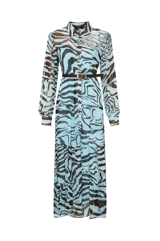 Bold Zebra Print Maxi Dress