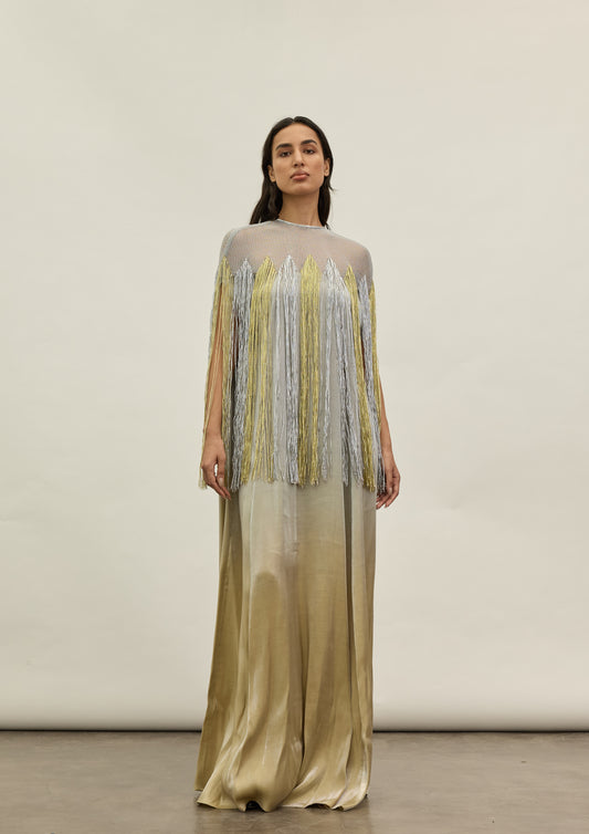 Gold & Silver Metallic Kaftan