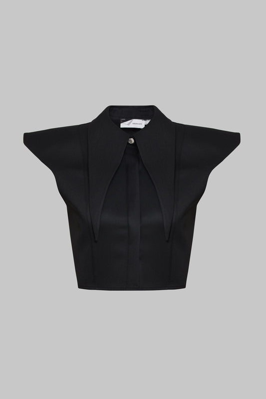 Black Long Collar Shirt