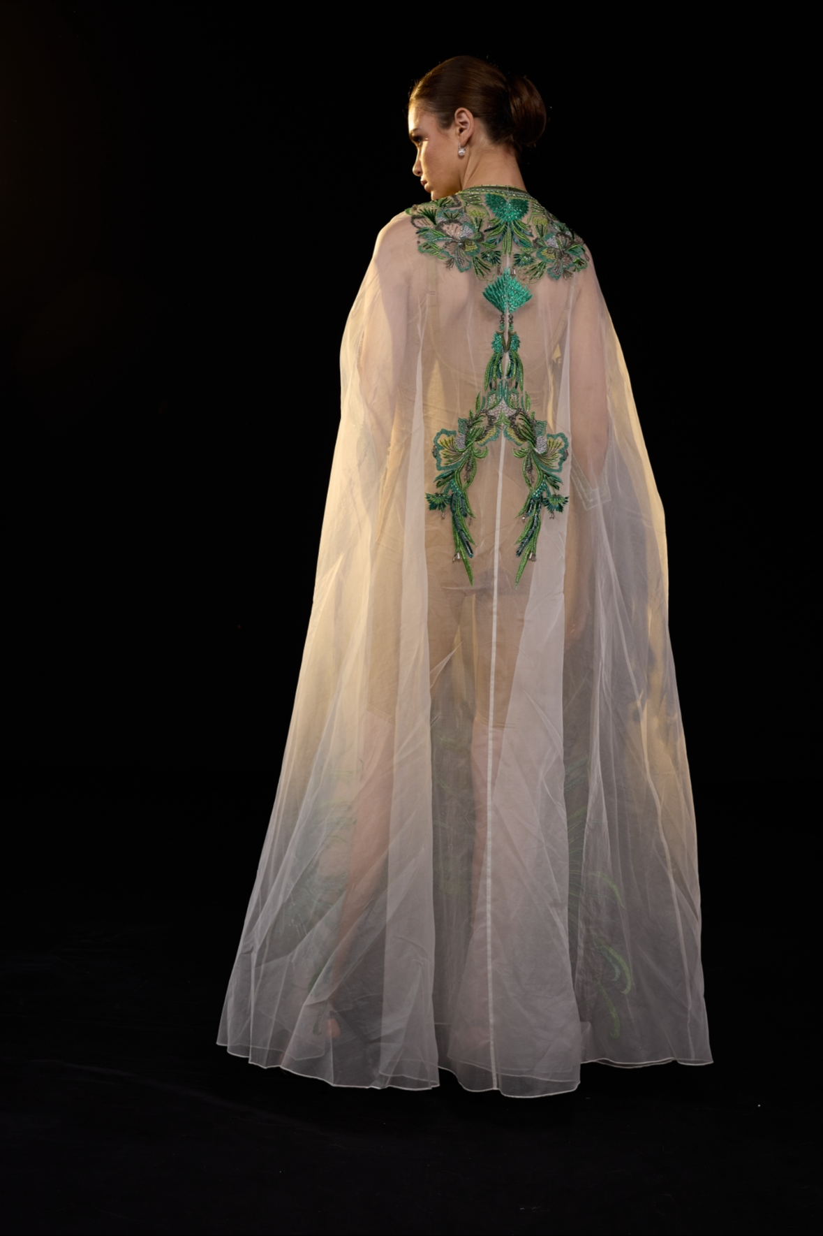 Ethereal Elegance Cape Dress