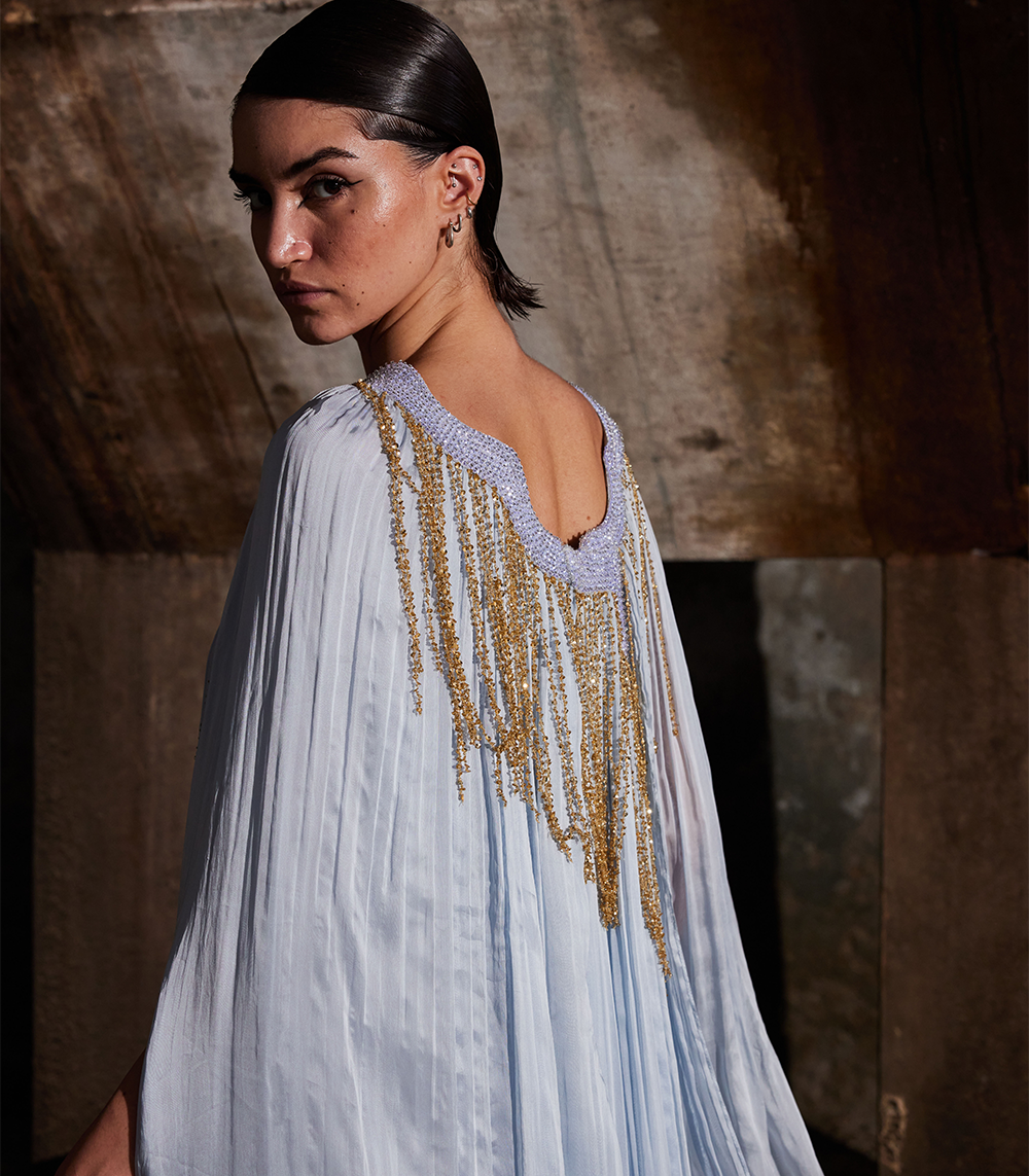 Angular Gathered Kaftan