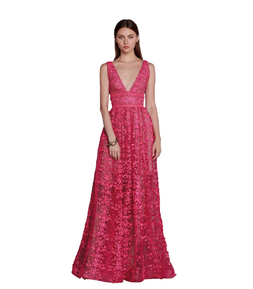 Megan Fuchsia Maxi Dress