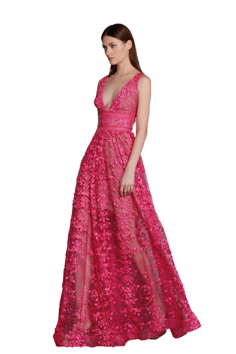 Megan Fuchsia Maxi Dress