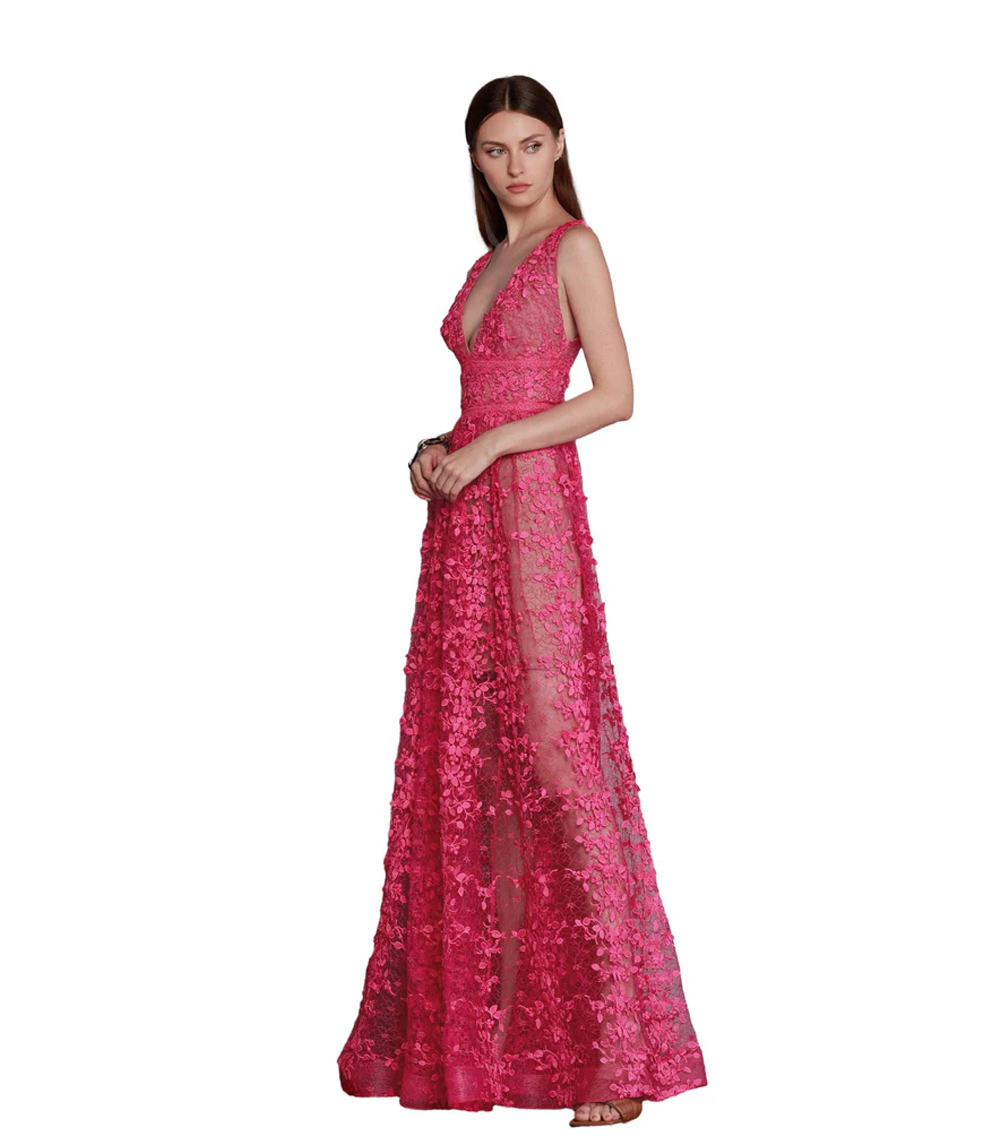 Megan Fuchsia Maxi Dress