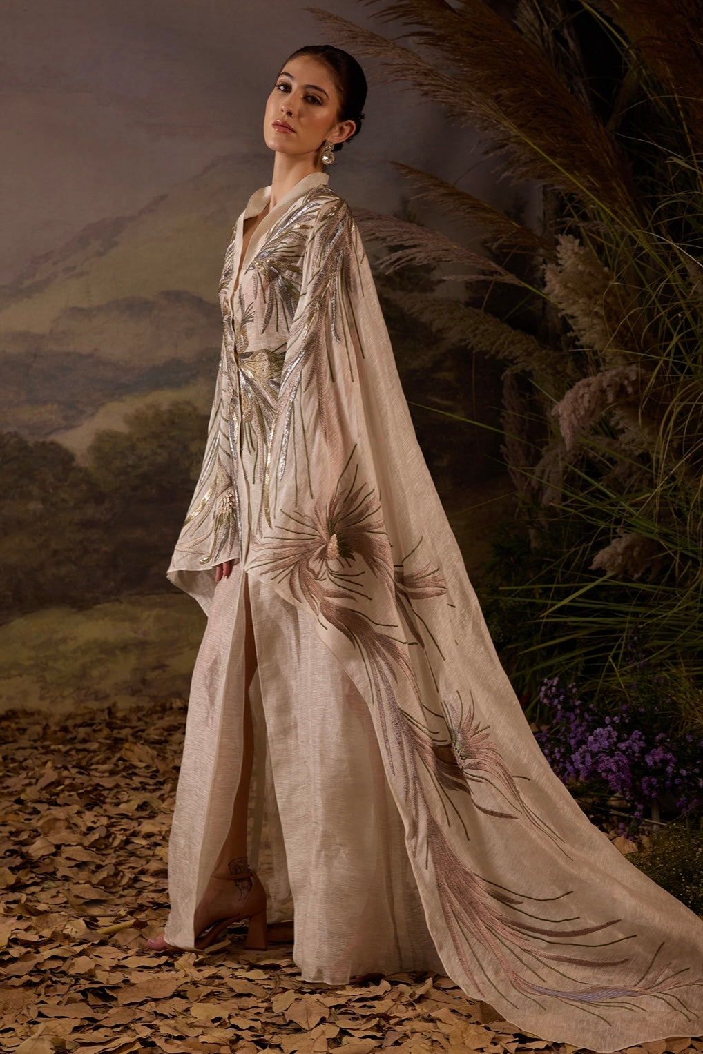 Nature's Embrace Kaftan Dress