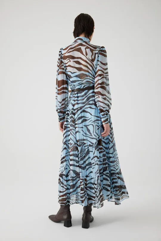 Bold Zebra Print Maxi Dress