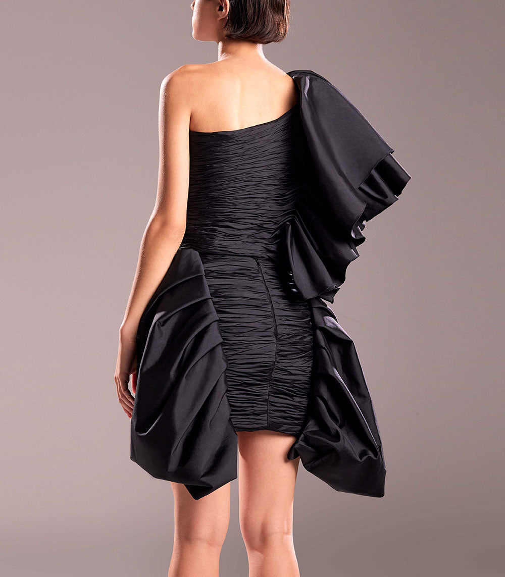 Draped Black Skirt