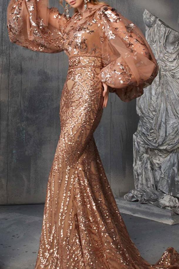 SEQUINED LONG GOWN