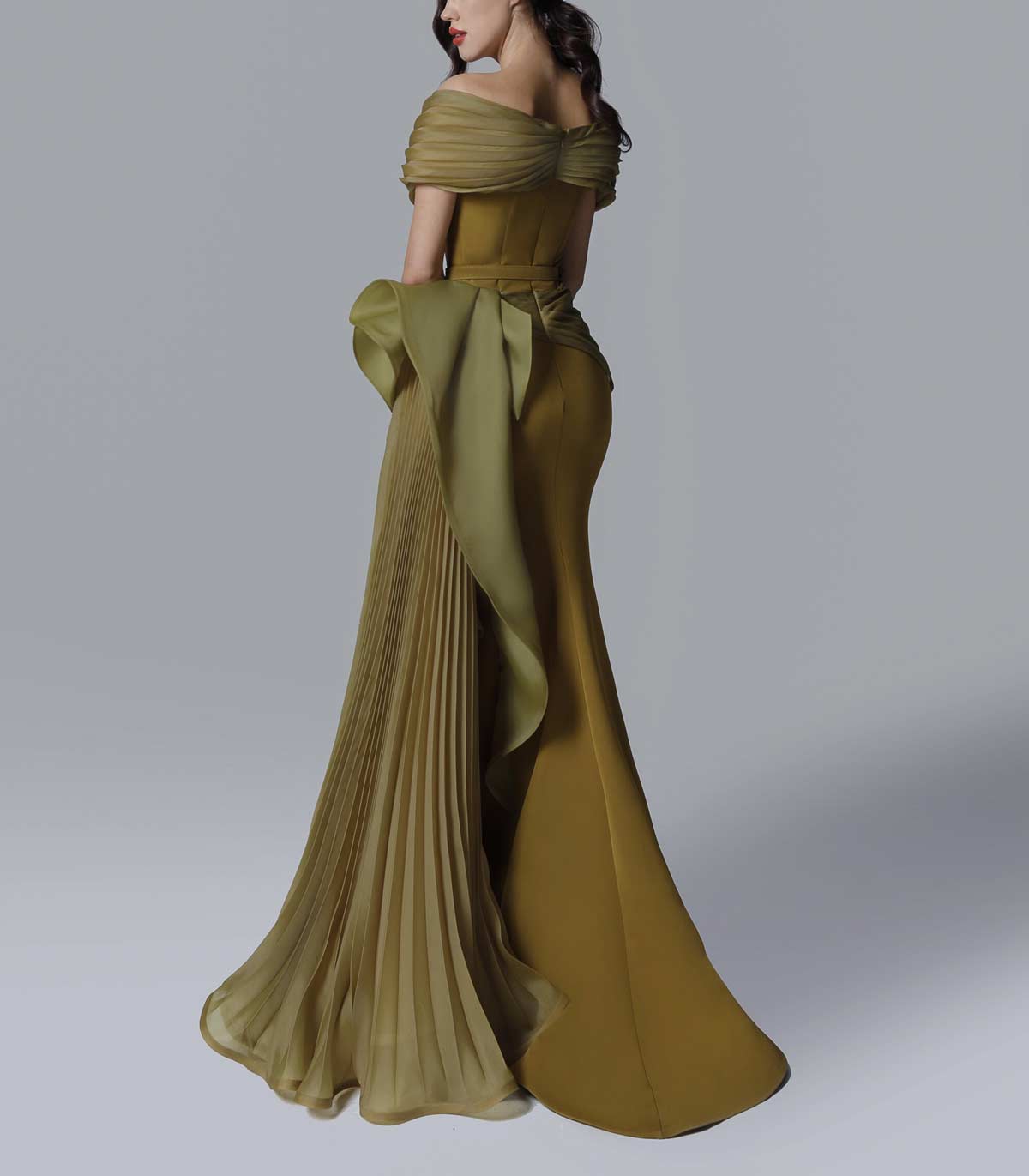 Crepe Column Gown