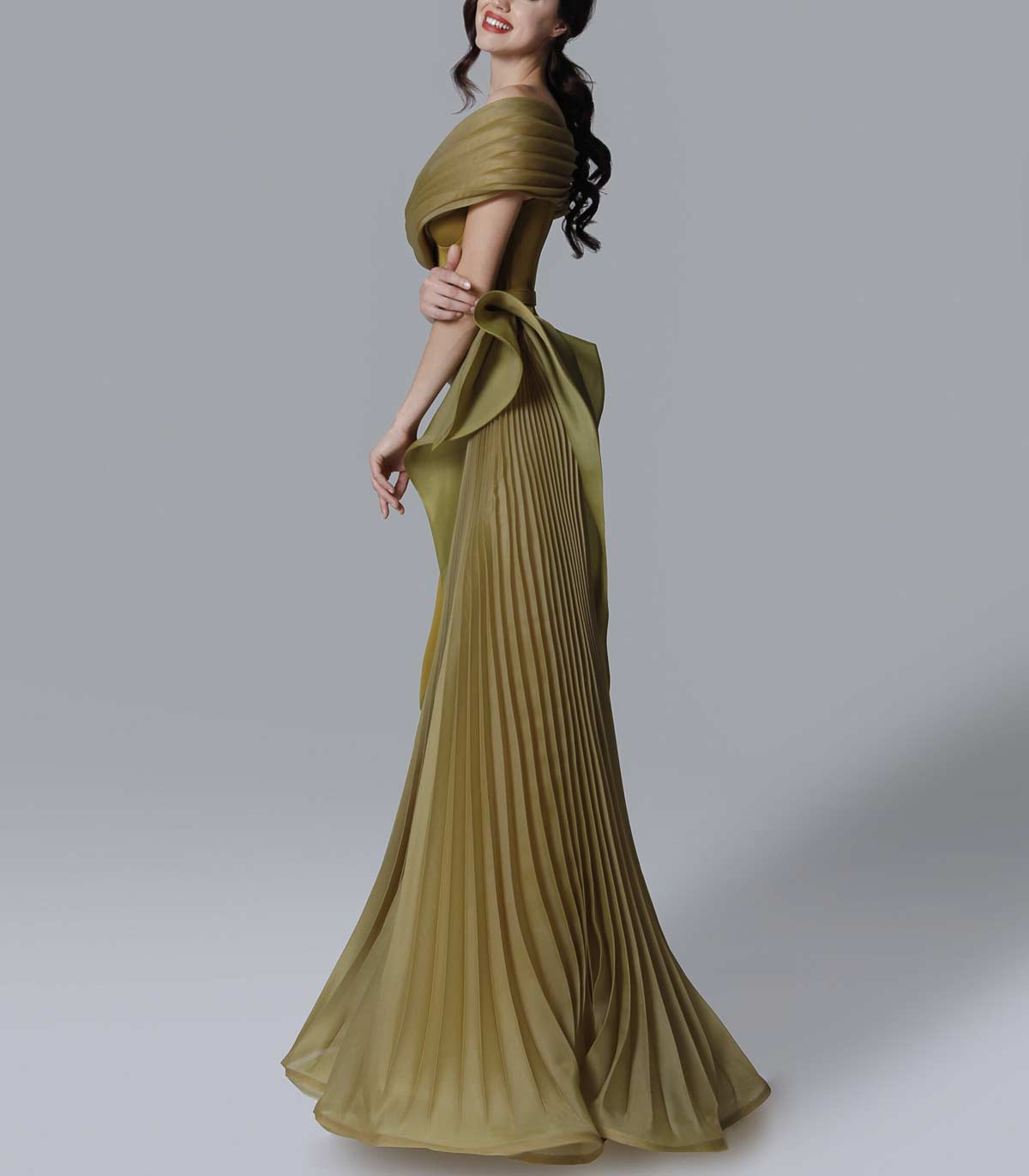 Crepe Column Gown