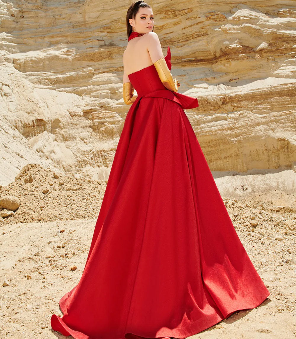 Floor Length Structured Detail Gown