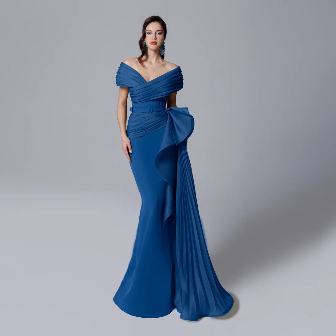 Crepe Column Gown