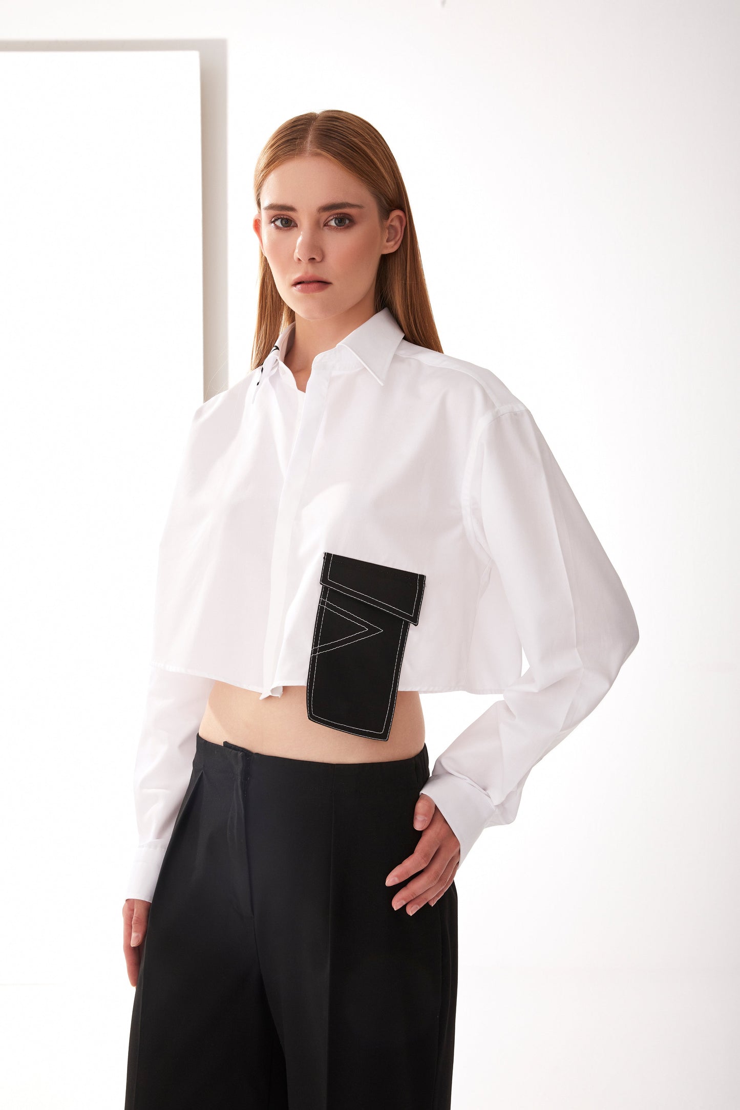 Crop Pocket Shirt