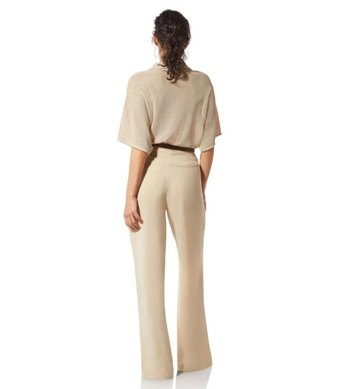 Nude Straight Pants