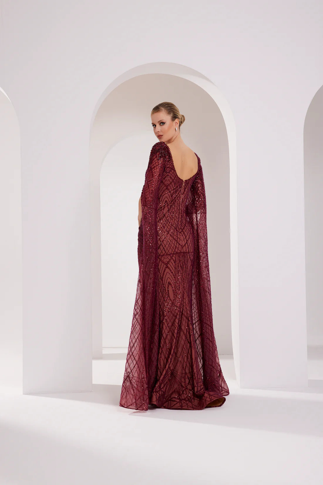 Long Tail Sleeves Gown