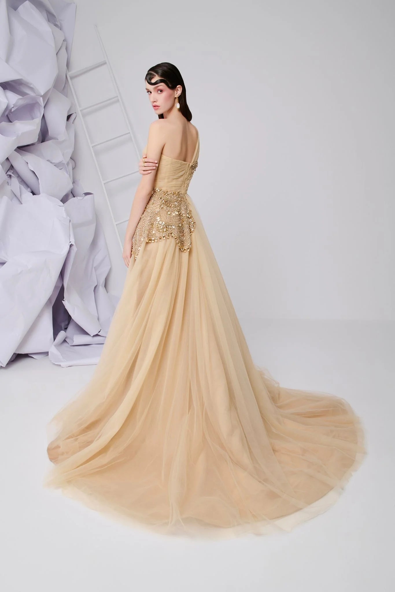 Elegant One-Shoulder Gown