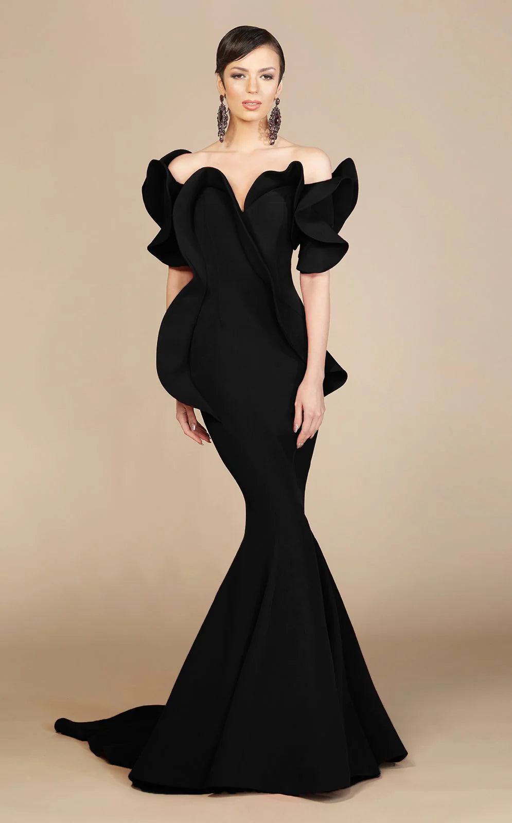 Sculptural Off-Shoulder Gown