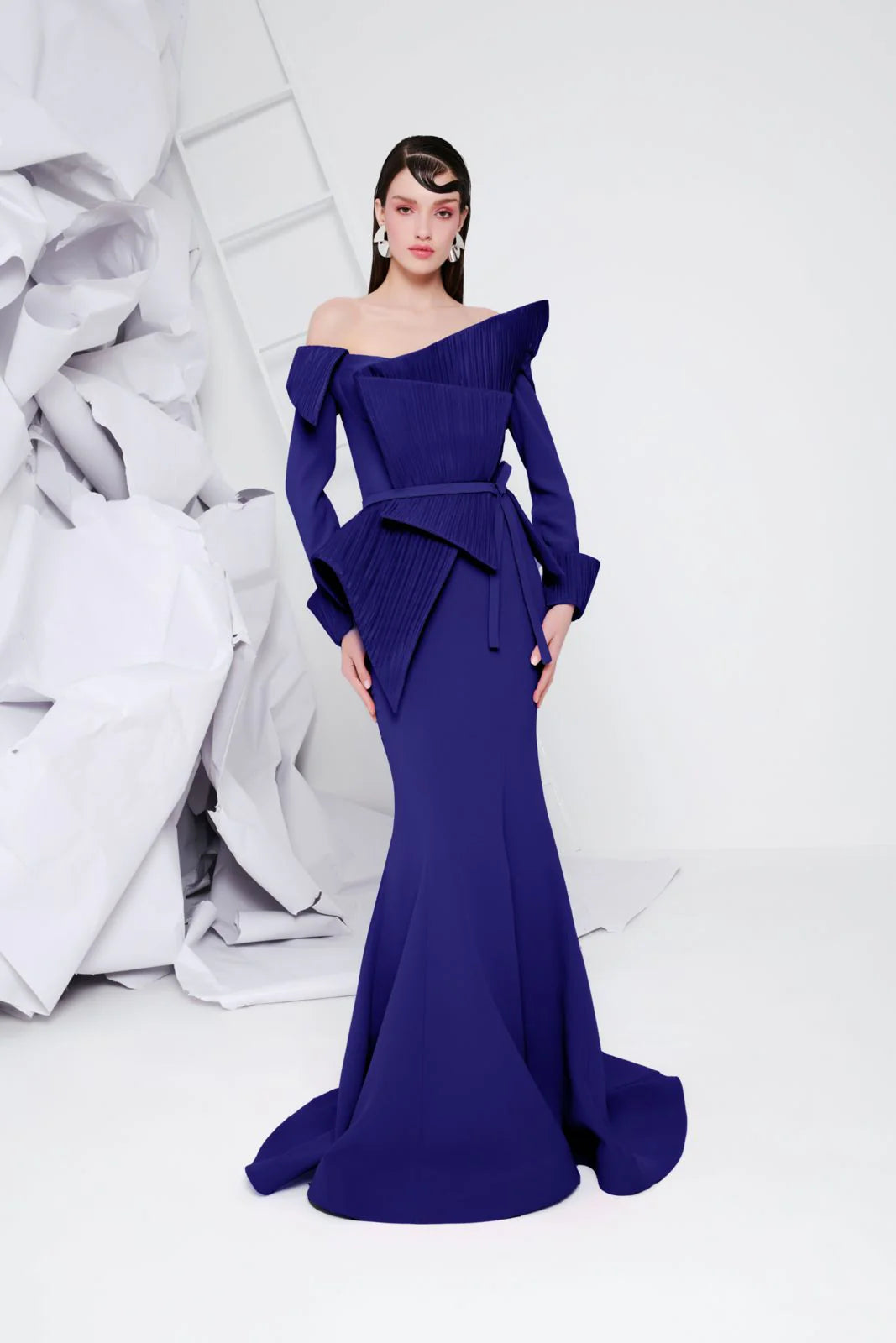 Dramatic Off-Shoulder Gown