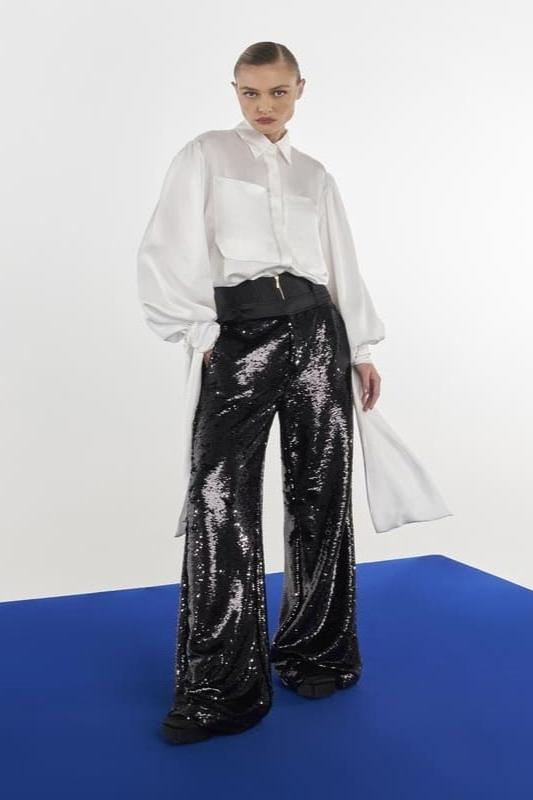 High Waist Sequin Pants