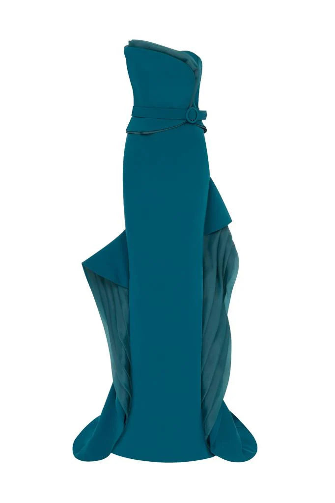 Strapless Sculpted Gown