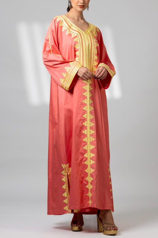 Kaftan with Golden Embroidery