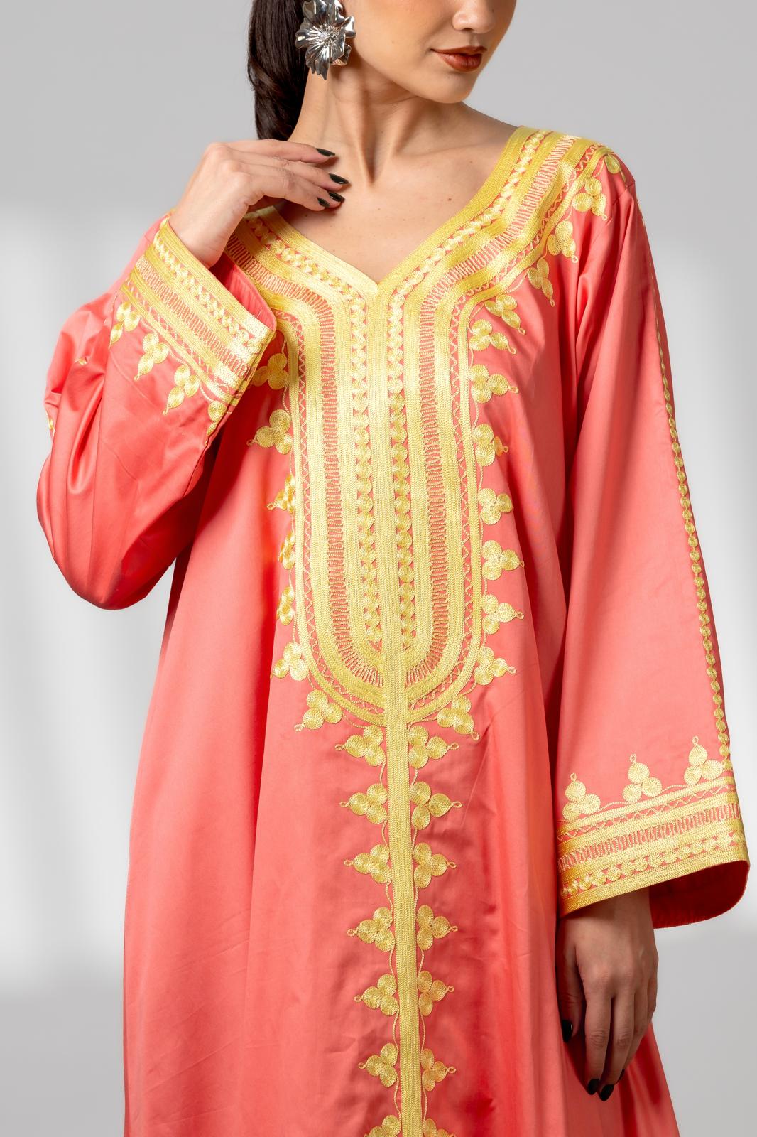 Kaftan with Golden Embroidery