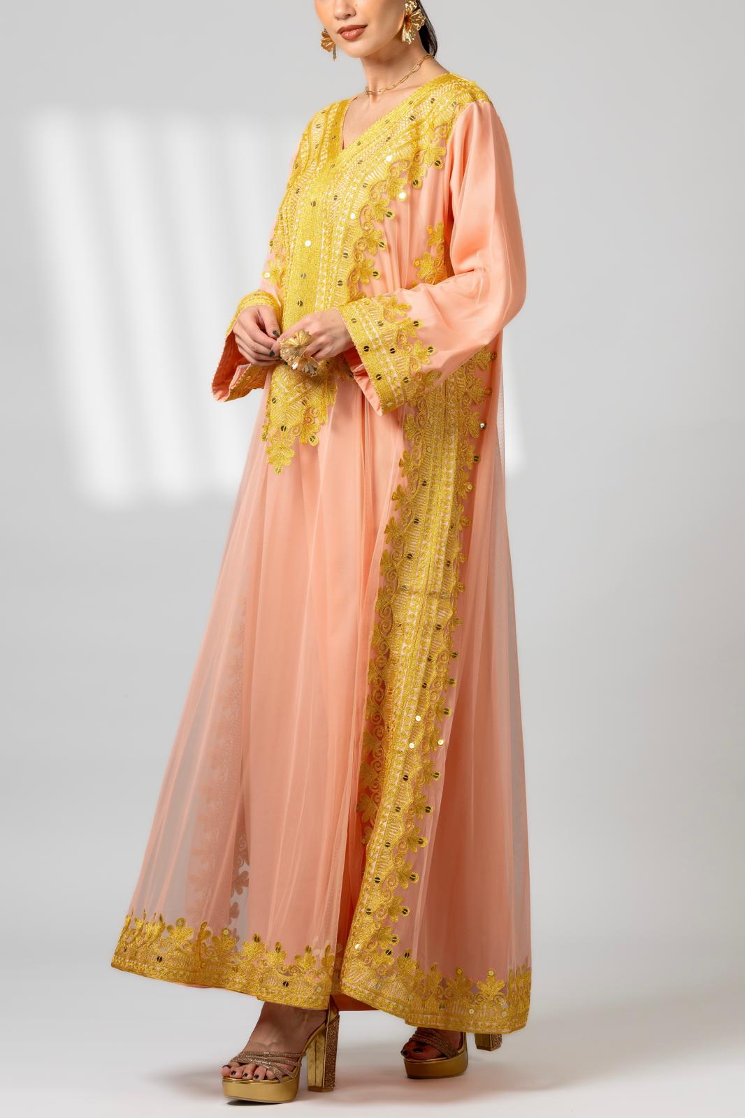 Kaftan with Golden Detailing