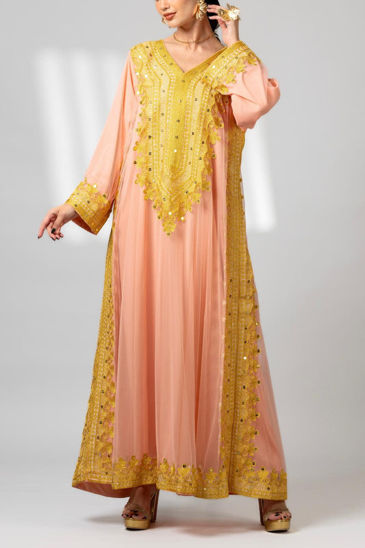 Kaftan with Golden Detailing