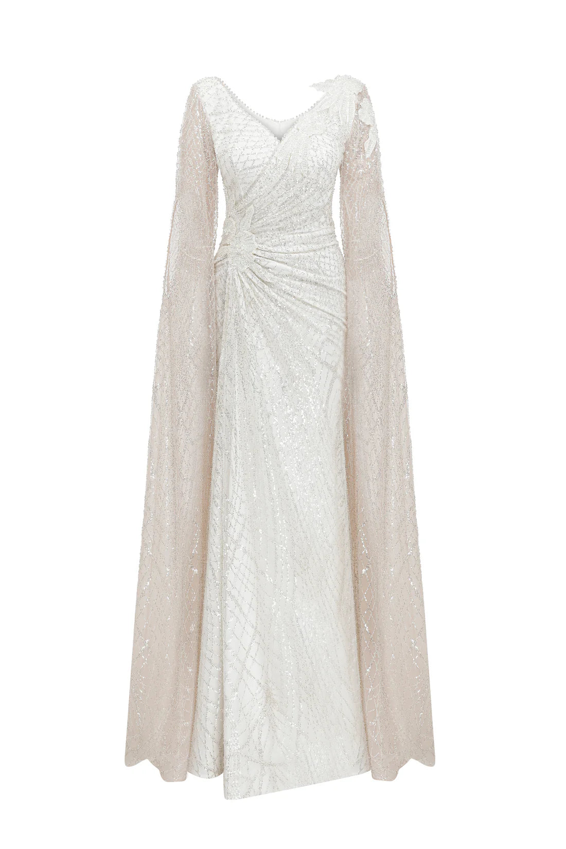 Long Tail Sleeves Gown