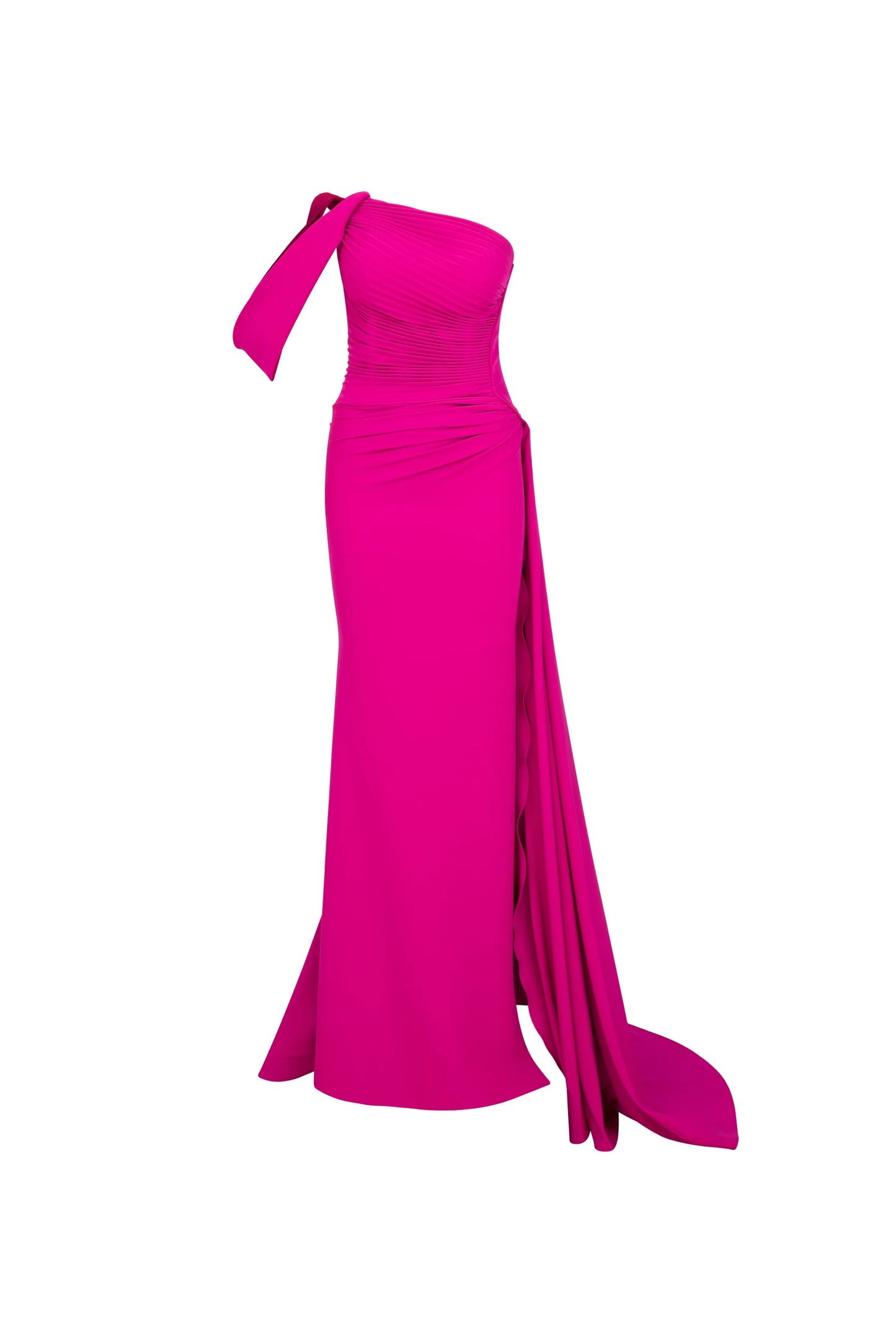 Strapless Gown with Long Tail