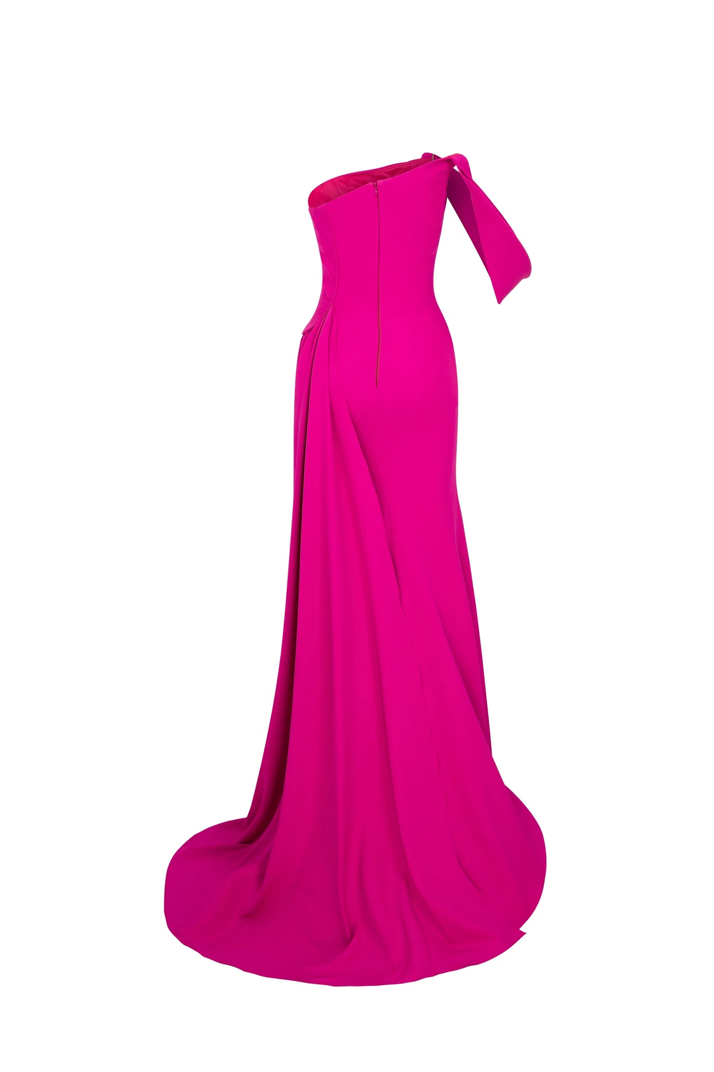 Strapless Gown with Long Tail