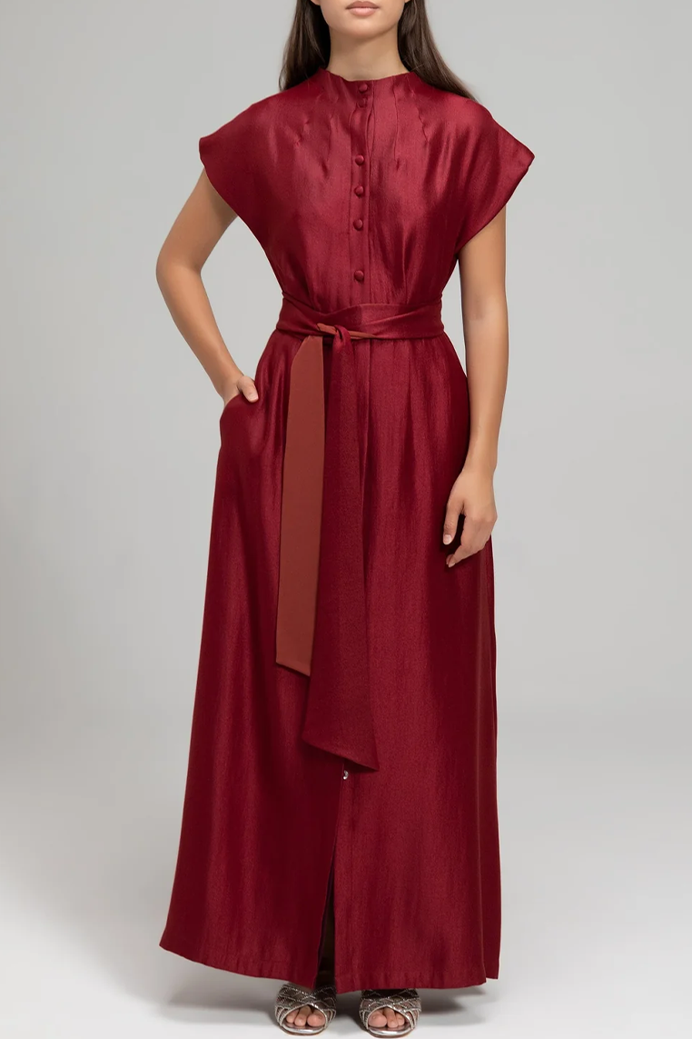 PARI DRESS MAROON